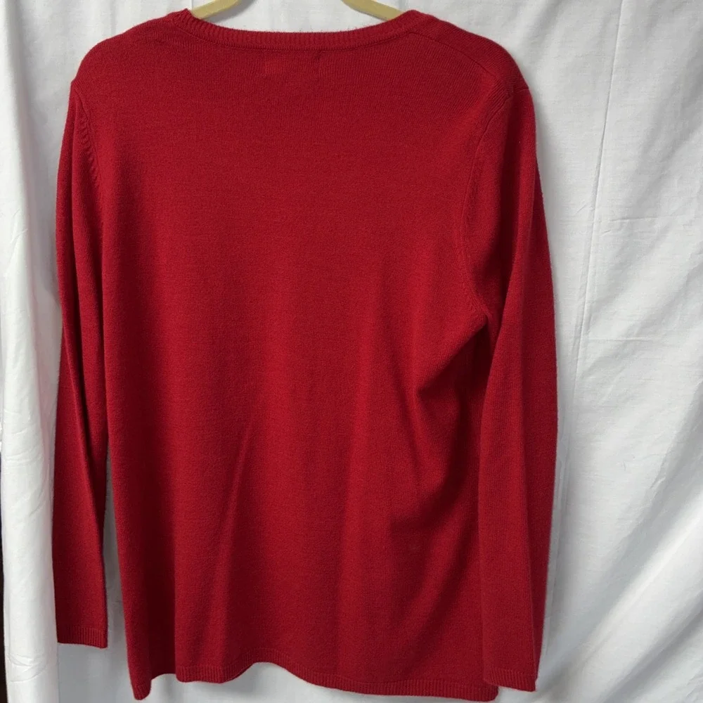 Requirements Vintage Sweater/Maxi Skirt Set Women’s Sz L/M Red Embroidered